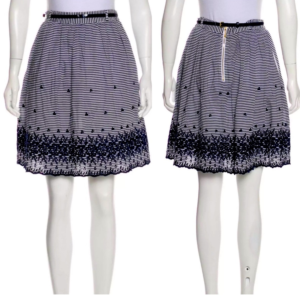 Kate spade size 8 navy striped skirt